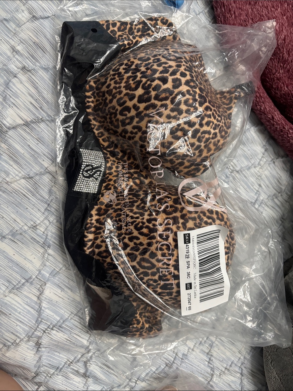 Victoria's Secret Kids Leopard Print Bra - Black and Brown